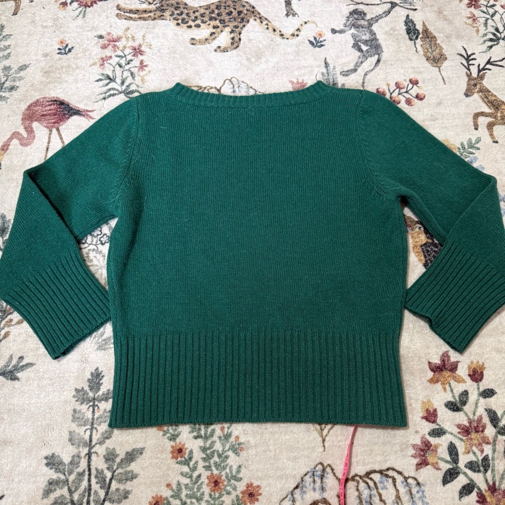 United colors of Benetton Green Women's Sweater size s 100% pure wool - Picture 2 of 6
